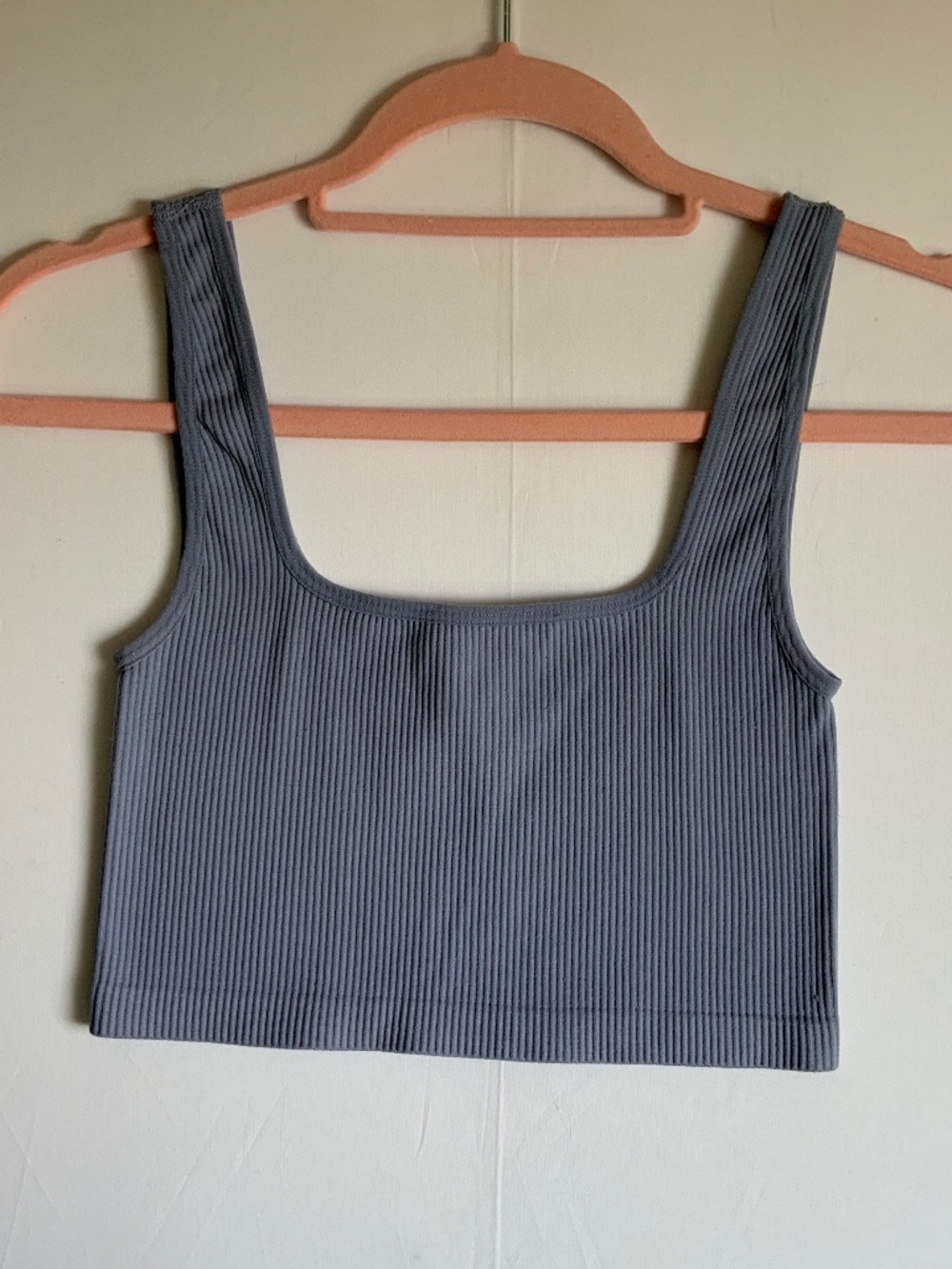 Forever 21 Slate Blue Purple Seamless Ribbed Crop Tank Top S/M